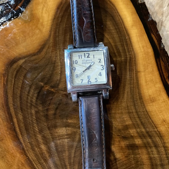 Silpada watch with leather band, vintage’06-‘08. - Picture 7 of 16